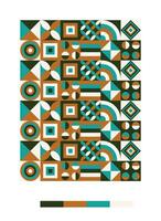 a colorful pattern with geometric shapes and colors vector