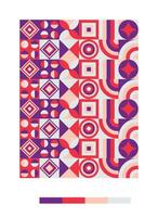 a colorful pattern with geometric shapes and colors vector