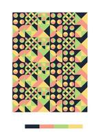 a colorful pattern with geometric shapes and colors vector