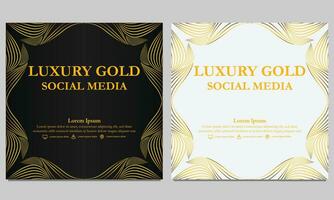 elegant golden floral social media template. suitable for social media post, web banner, cover and card vector