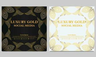 elegante dorado floral social medios de comunicación modelo. adecuado para social medios de comunicación correo, web bandera, cubrir y tarjeta vector