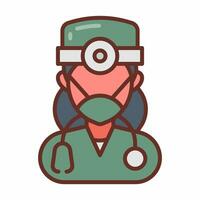 Surgeon icon in vector. Illustration photo