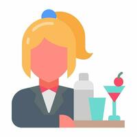 Bartender icon in vector. Illustration photo