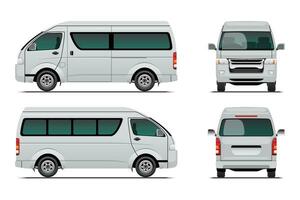 White Van Template. vector