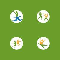 Health People Life Logo Vector Illustration