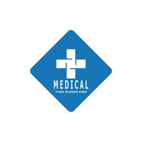 médico cruzar salud logo vector modelo