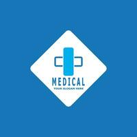 Medical cross health logo vector template