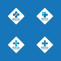 Medical cross health logo vector template