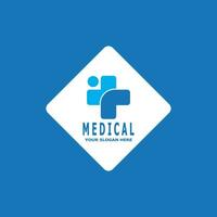 Medical cross health logo vector template