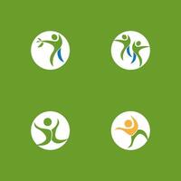 Health People Life Logo Vector Illustration