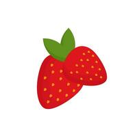 ilustración de fresas aislado blanco antecedentes vector