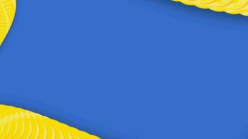abstrakt Hintergrund Gelb Textur Schlange glatt ziehen um isoliert auf Blau Hintergrund video