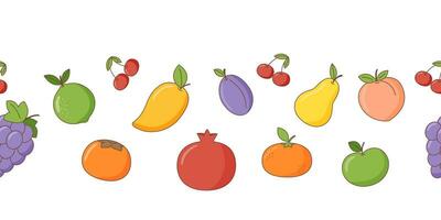 Fruit seamless pattern vector