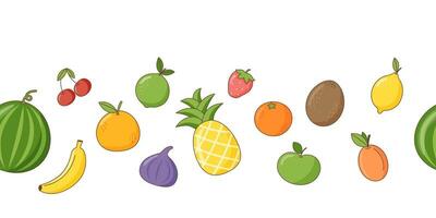 Fruit seamless pattern vector