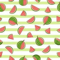 Watermelon seamless pattern vector