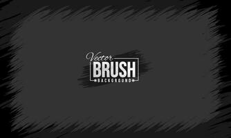 Black brush background with border vector