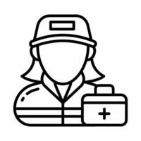 Paramedic icon in vector. Illustration photo