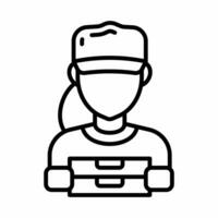 Food Delivery Woman icon in vector. Illustration photo