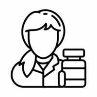 Pharmacist icon in vector. Illustration photo