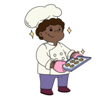 Happy Cartoon Baker Community Helpers Isolated png