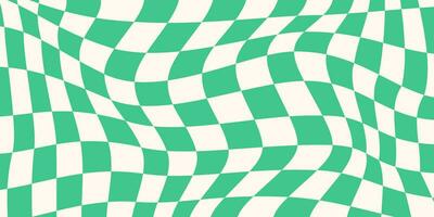 70s background in retro hippie style. Wave pattern, checkerboard, net. Texture vector illustration. Distorted in a psychedelic and Y2k aesthetic style