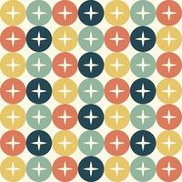 Seamless pattern in retro style. Abstract texture decorative 50's, 60's, 70's style. Can be used for fabric, wallpaper, textile, wall decoration. Vector illustration