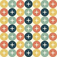 Seamless pattern in retro style. Abstract texture decorative 50's, 60's, 70's style. Can be used for fabric, wallpaper, textile, wall decoration. Vector illustration