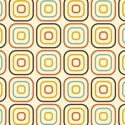 Seamless pattern in retro style. Abstract texture decorative 50's, 60's, 70's style. Can be used for fabric, wallpaper, textile, wall decoration. Vector illustration