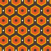 Seamless pattern in retro style. Abstract texture decorative 50's, 60's, 70's style. Can be used for fabric, wallpaper, textile, wall decoration. Vector illustration
