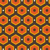 Seamless pattern in retro style. Abstract texture decorative 50's, 60's, 70's style. Can be used for fabric, wallpaper, textile, wall decoration. Vector illustration