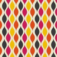 Seamless pattern in retro style. Abstract texture decorative 50's, 60's, 70's style. Can be used for fabric, wallpaper, textile, wall decoration. Vector illustration