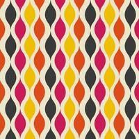 Seamless pattern in retro style. Abstract texture decorative 50's, 60's, 70's style. Can be used for fabric, wallpaper, textile, wall decoration. Vector illustration