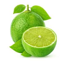 Lime isolated on white background photo