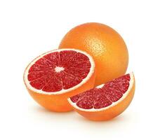 Grapefruit citrus fruit isolated on white background with clipping path photo