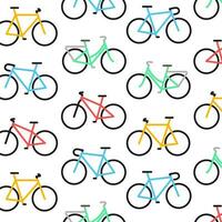 Bicycle Pattern on white Background. Vector Illustration