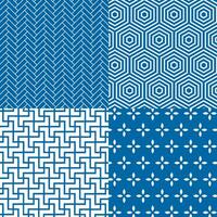 Set of pattern in japanese style. Abstract texture in japanese style. Can be used for fabric, wallpaper, textile, wall decoration. Vector illustration