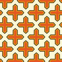 Seamless pattern in retro style. Abstract texture decorative 50's, 60's, 70's style. Can be used for fabric, wallpaper, textile, wall decoration. Vector illustration