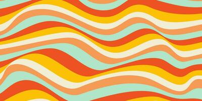 psicodélico maravilloso retro antecedentes con vistoso ondas. vector ilustración