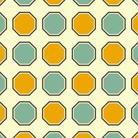 Seamless pattern in retro style. Abstract texture decorative 50's, 60's, 70's style. Can be used for fabric, wallpaper, textile, wall decoration. Vector illustration