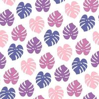 Trendy pattern of colorful monstera leaves. Can be used for modern minimalist wall decoration, wallpaper, interior decoration vector
