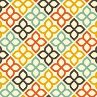 Seamless pattern in retro style. Abstract texture decorative 50's, 60's, 70's style. Can be used for fabric, wallpaper, textile, wall decoration. Vector illustration