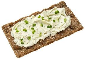 Rye crispbread isolated on white background photo