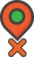 flat location pin icon png