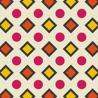 Seamless pattern in retro style. Abstract texture decorative 50's, 60's, 70's style. Can be used for fabric, wallpaper, textile, wall decoration. Vector illustration