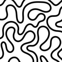 Trendy abstract wave pattern. black and white seamless pattern abstract background. Vector illustration