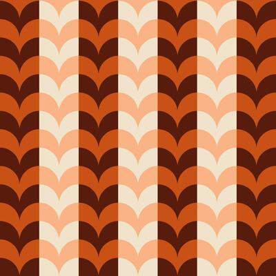 Seamless pattern in retro style. Abstract texture decorative 50's, 60's, 70's style. Can be used for fabric, wallpaper, textile, wall decoration. Vector illustration