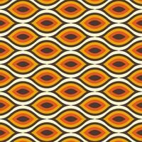 Seamless pattern in retro style. Abstract texture decorative 50's, 60's, 70's style. Can be used for fabric, wallpaper, textile, wall decoration. Vector illustration