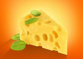 Piece of cheese isolated photo