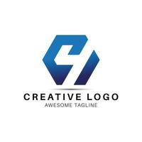 ci letra logo diseño icono vector