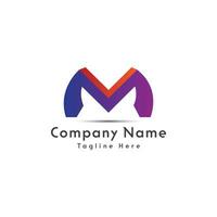 M letter logo design icon vector